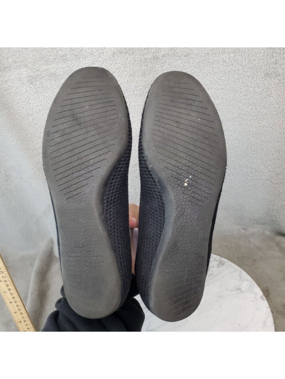 Allbirds Shoes Womens Size 7.5 Black Tree Ballet Flats Knit Slip-On - Picture 8 of 9